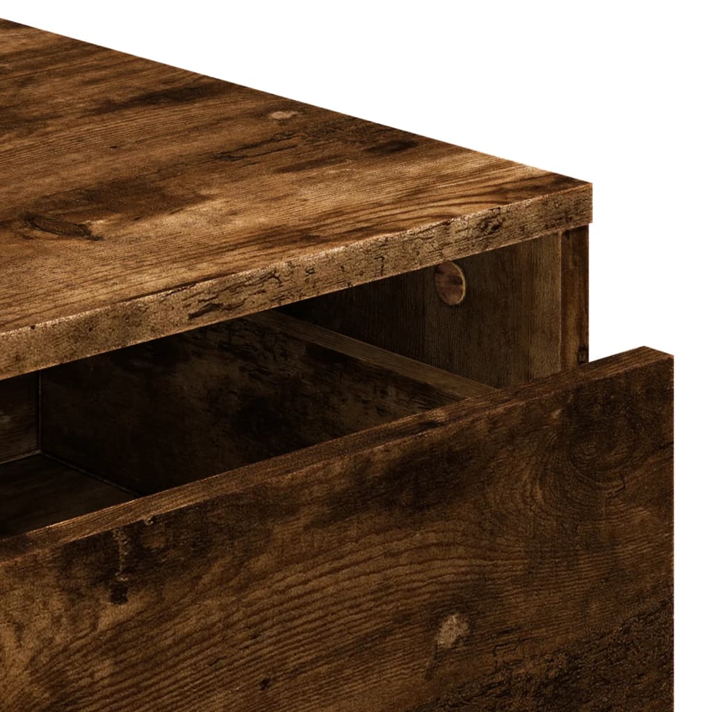 Corner Chest of Drawers Smoked Oak 80x41x58 cm Engineered Wood