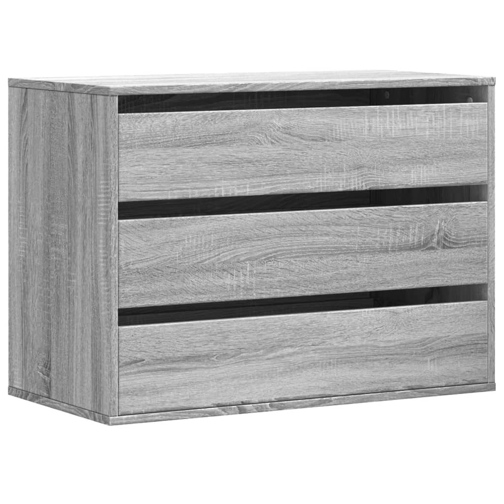 Corner Chest of Drawers Grey Sonoma 80x41x58 cm Engineered Wood
