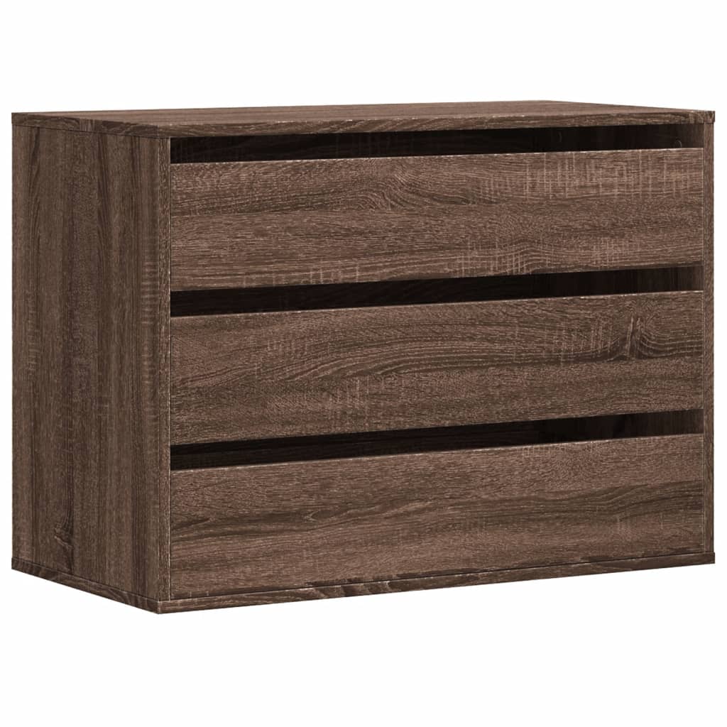 Corner Chest of Drawers Brown Oak 80x41x58 cm Engineered Wood