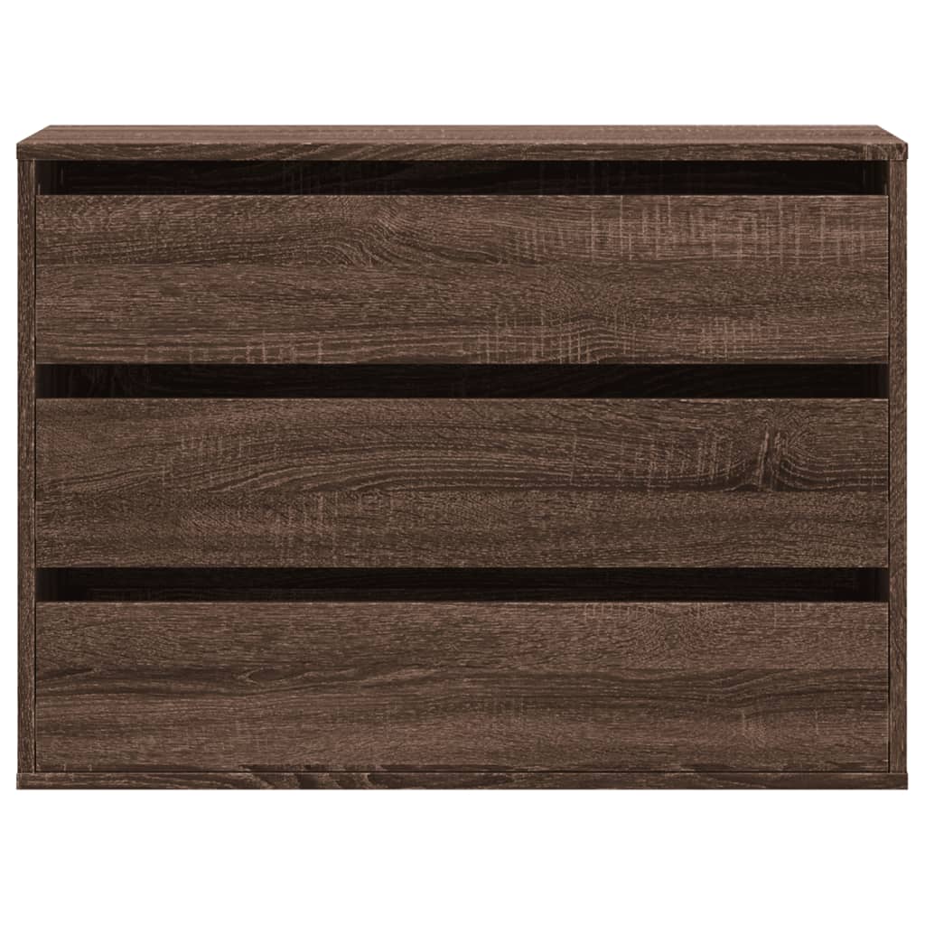 Corner Chest of Drawers Brown Oak 80x41x58 cm Engineered Wood