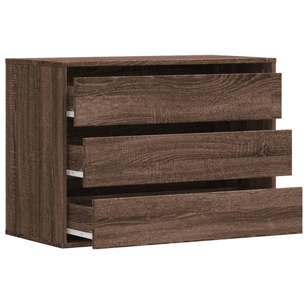 Corner Chest of Drawers Brown Oak 80x41x58 cm Engineered Wood