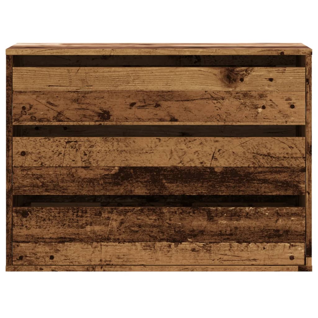 Corner Chest of Drawers Old Wood 80x41x58 cm Engineered Wood