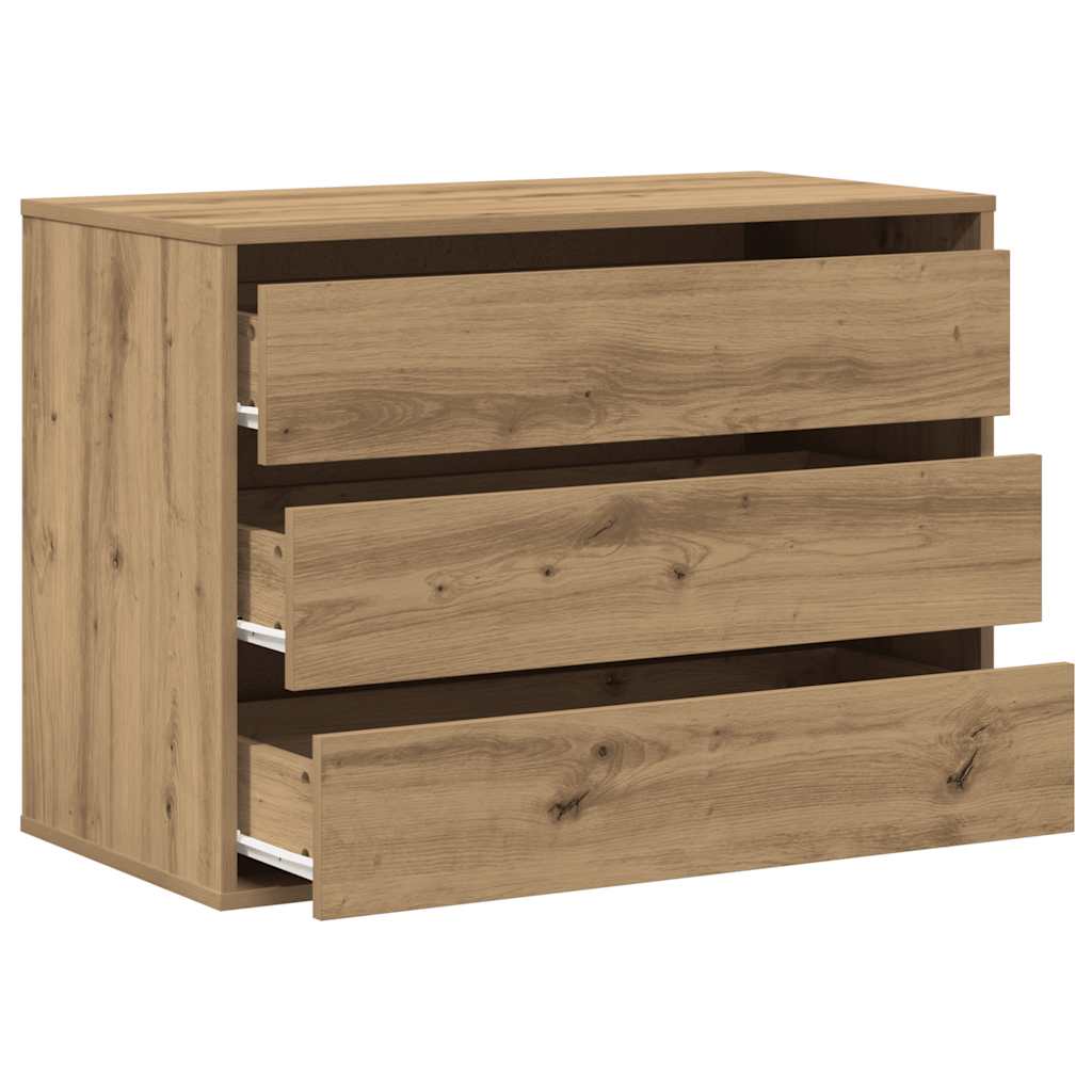 Corner Chest of Drawers Artisian Oak 80x41x58 cm Engineered Wood