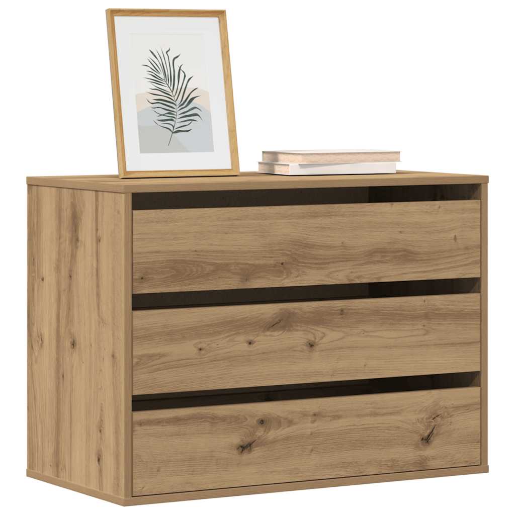Corner Chest of Drawers Artisian Oak 80x41x58 cm Engineered Wood