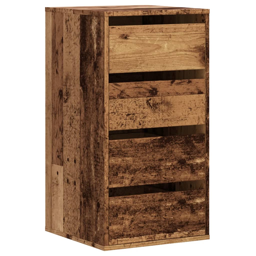 Corner Chest of Drawers Old Wood 40x41x76 cm Engineered Wood