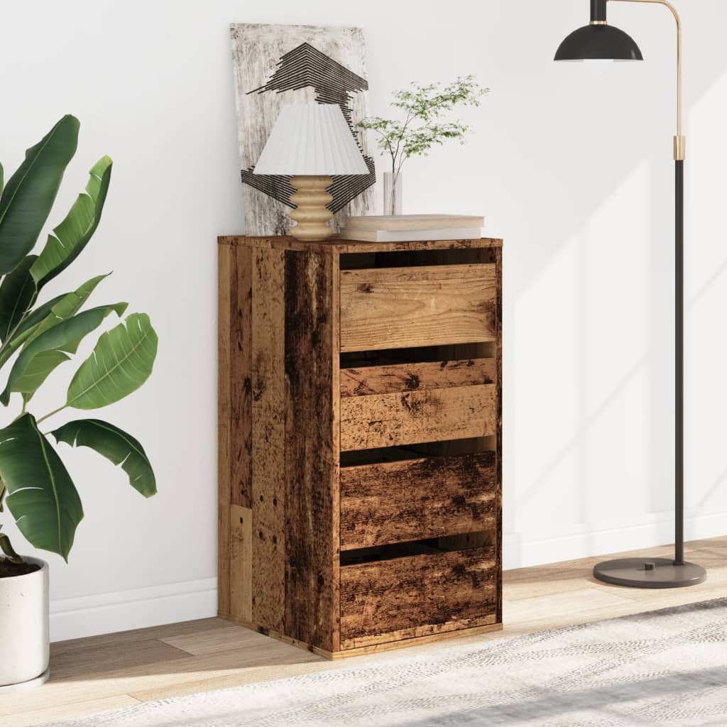 Corner Chest of Drawers Old Wood 40x41x76 cm Engineered Wood