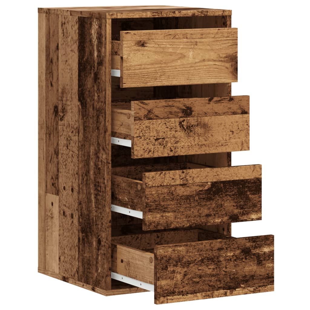 Corner Chest of Drawers Old Wood 40x41x76 cm Engineered Wood