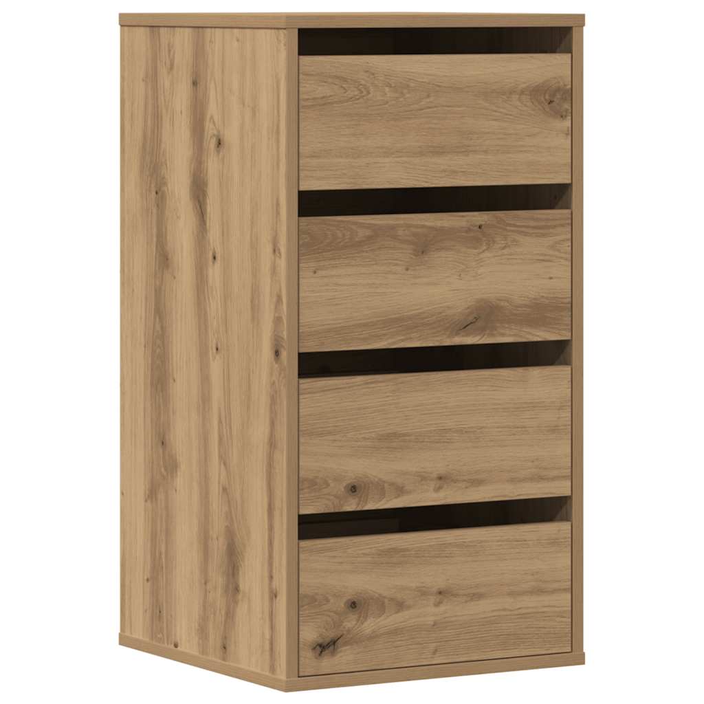Corner Chest of Drawers Artisian Oak 40x41x76 cm Engineered Wood