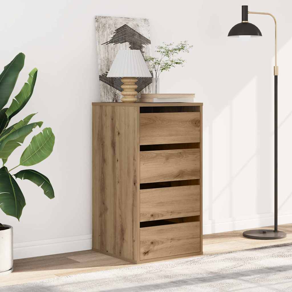 Corner Chest of Drawers Artisian Oak 40x41x76 cm Engineered Wood