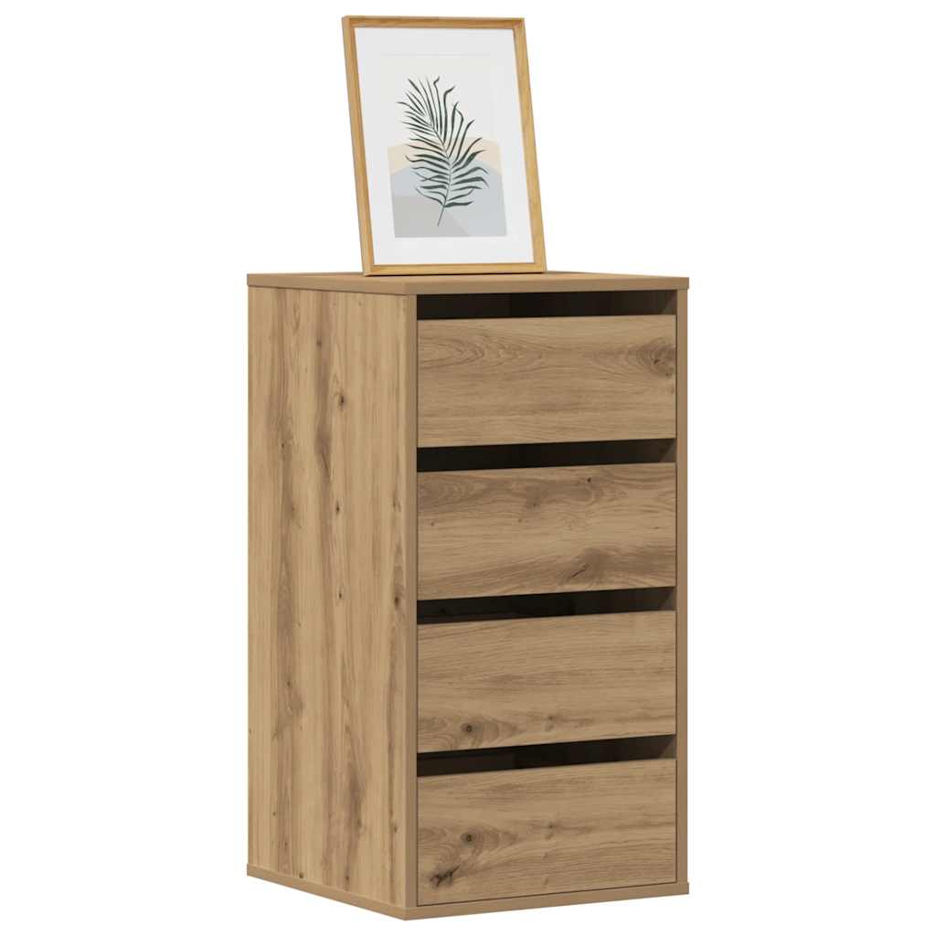 Corner Chest of Drawers Artisian Oak 40x41x76 cm Engineered Wood
