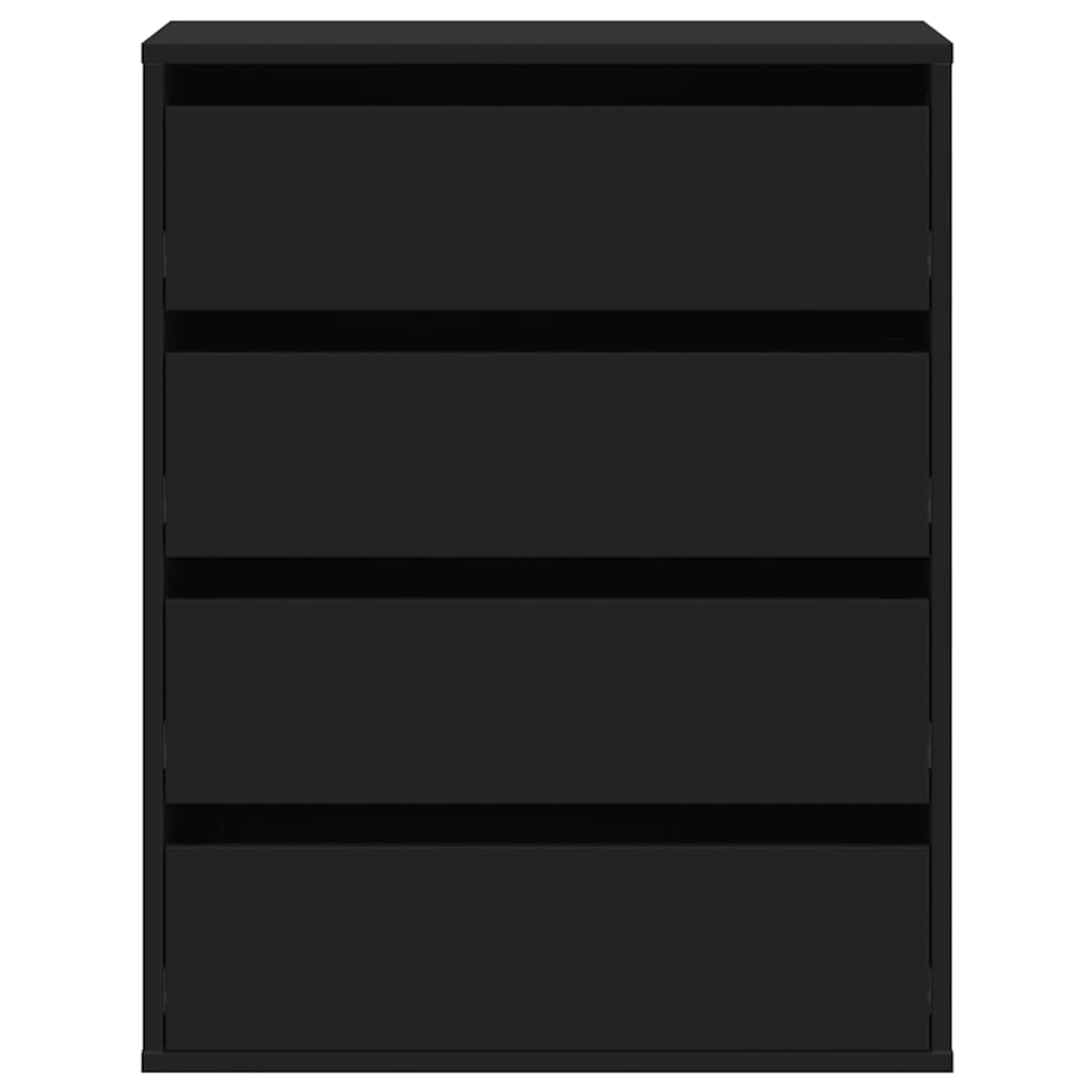 Corner Chest of Drawers Black 60x41x76 cm Engineered Wood