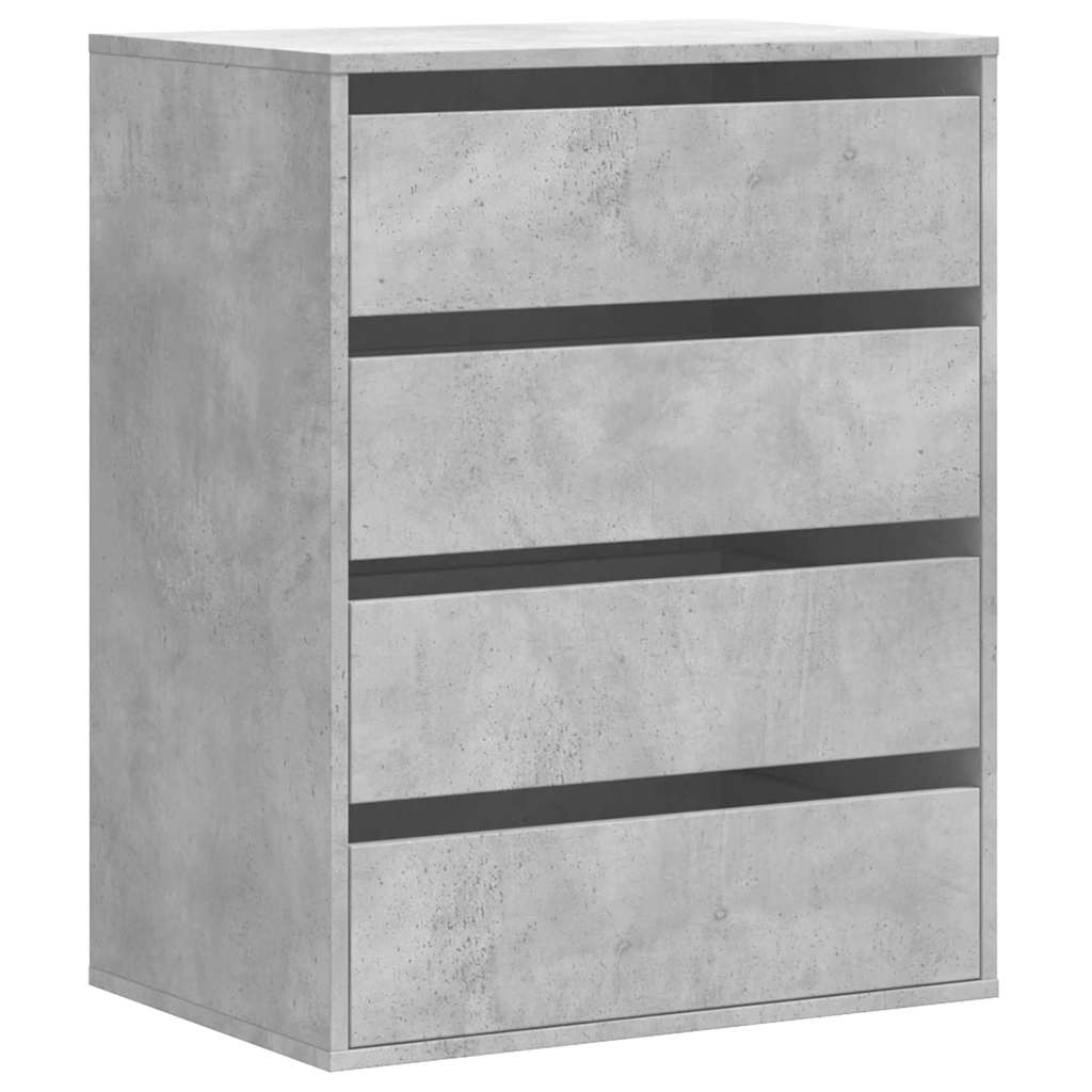 Corner Chest of Drawers Concrete Grey 60x41x76 cm Engineered Wood