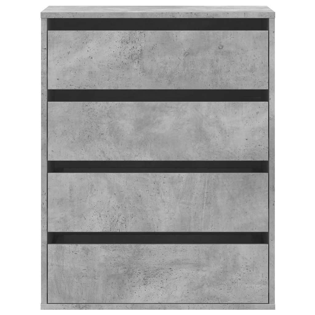 Corner Chest of Drawers Concrete Grey 60x41x76 cm Engineered Wood