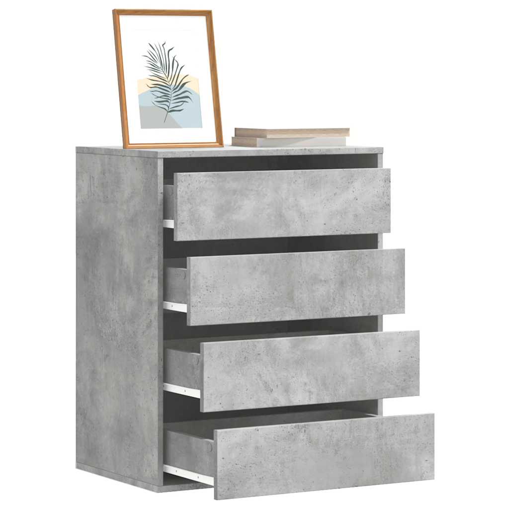 Corner Chest of Drawers Concrete Grey 60x41x76 cm Engineered Wood