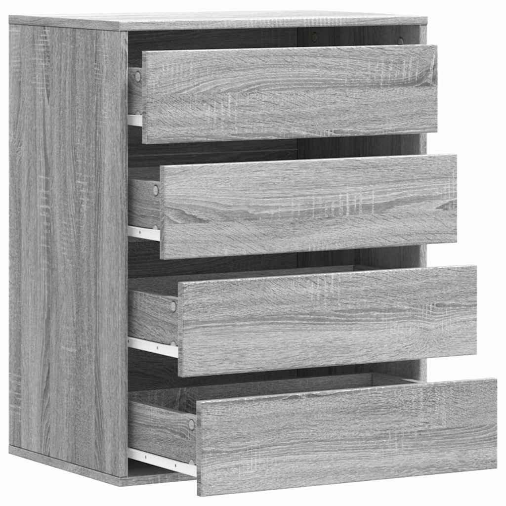 Corner Chest of Drawers Grey Sonoma 60x41x76 cm Engineered Wood