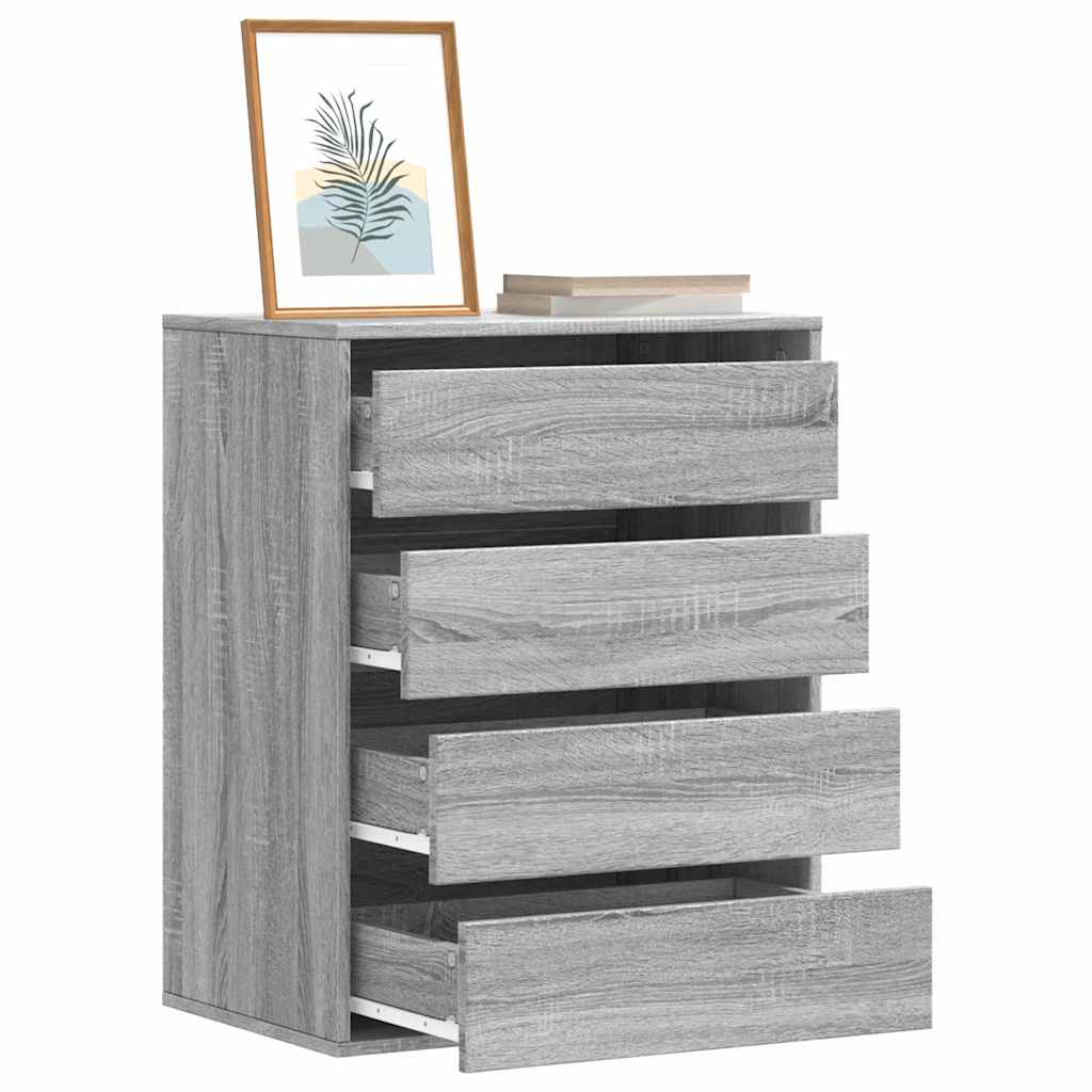 Corner Chest of Drawers Grey Sonoma 60x41x76 cm Engineered Wood