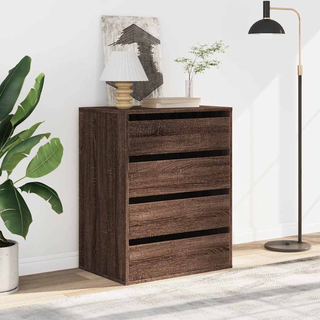 Corner Chest of Drawers Brown Oak 60x41x76 cm Engineered Wood