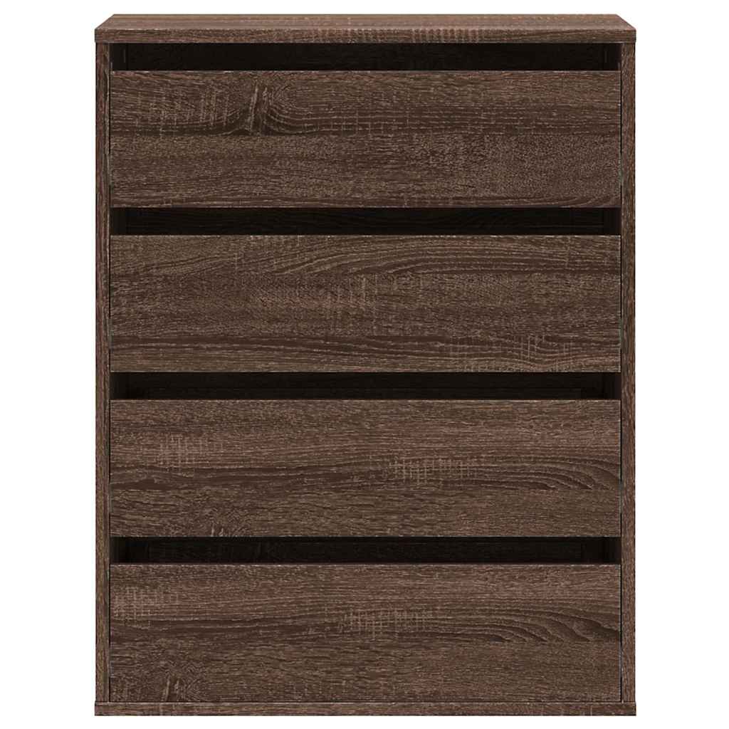 Corner Chest of Drawers Brown Oak 60x41x76 cm Engineered Wood