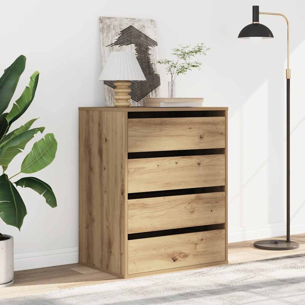 Corner Chest of Drawers Artisian Oak 60x41x76 cm Engineered Wood