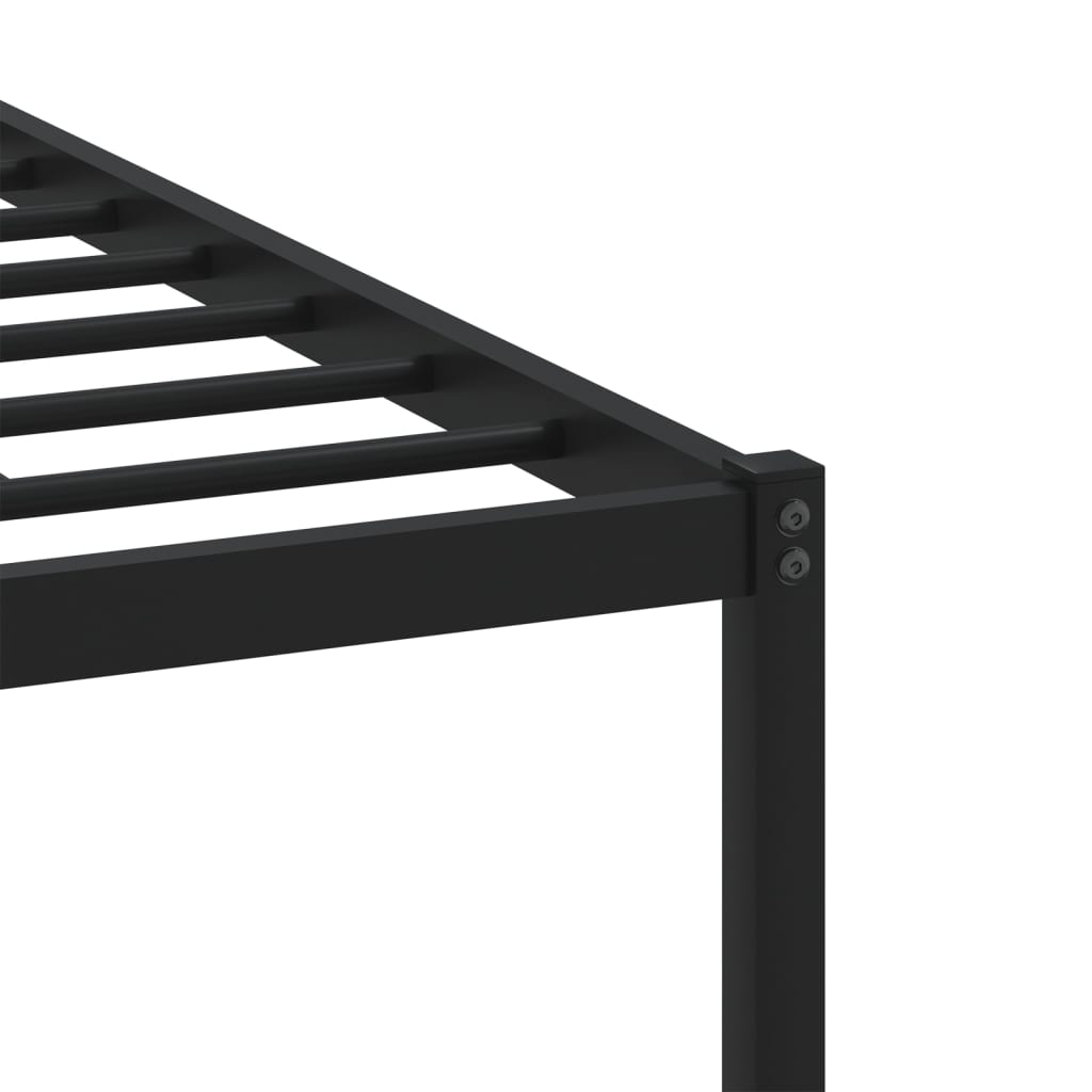 Metal Bed Frame without Mattress Smoked Oak 193x203 cm