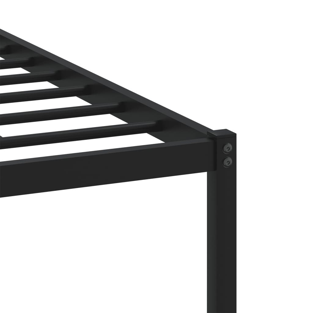 Metal Bed Frame without Mattress Sonoma Oak 80x200 cm