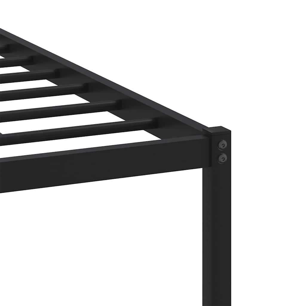 Metal Bed Frame without Mattress Sonoma Oak 193x203 cm
