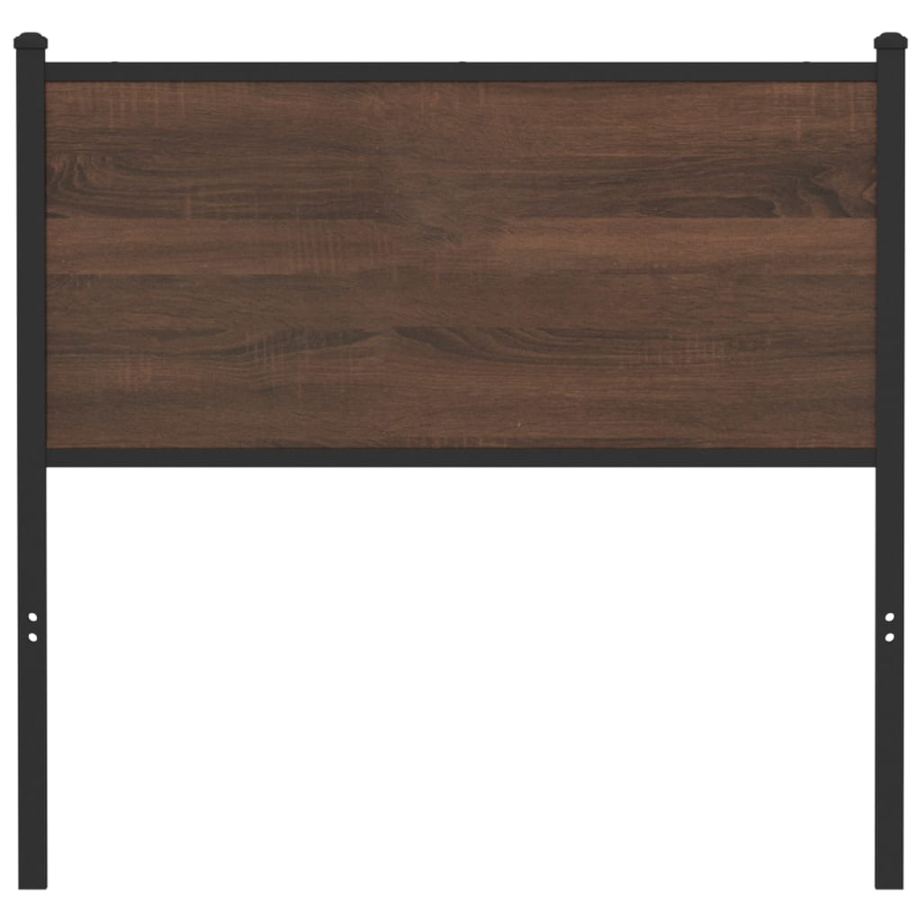 Headboard Brown Oak 80 cm Engineered Wood and Steel