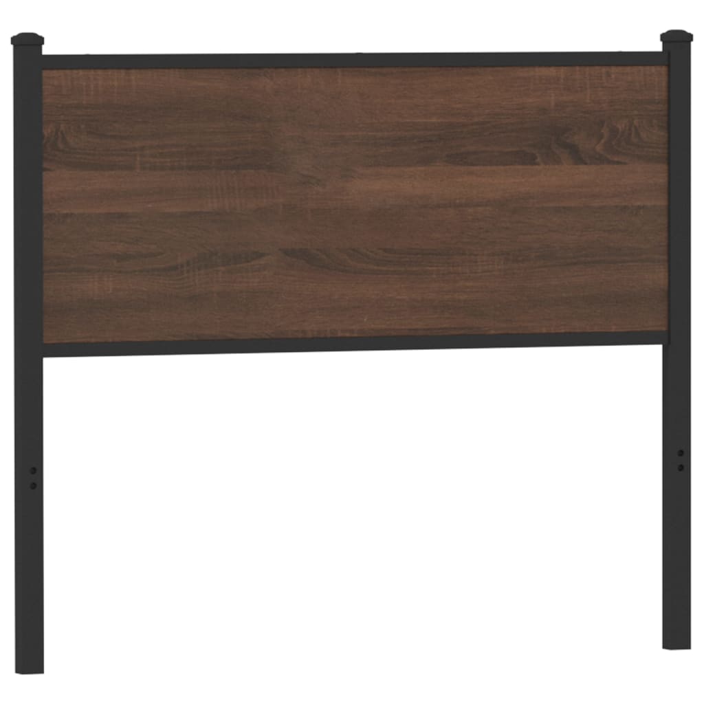 Headboard Brown Oak 100 cm Engineered Wood and Steel
