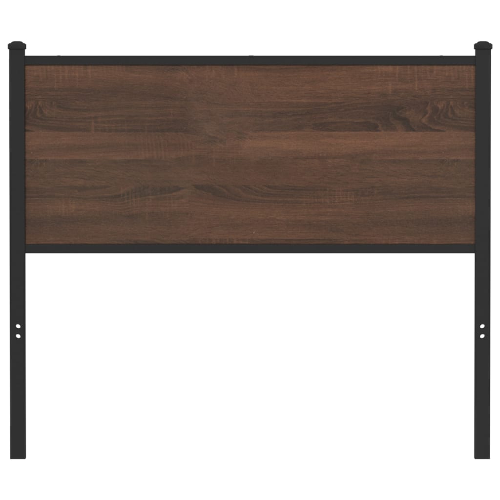Headboard Brown Oak 107 cm Engineered Wood and Steel
