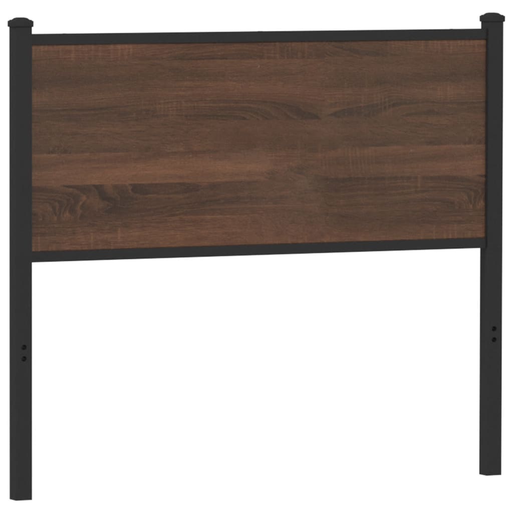 Headboard Brown Oak 107 cm Engineered Wood and Steel