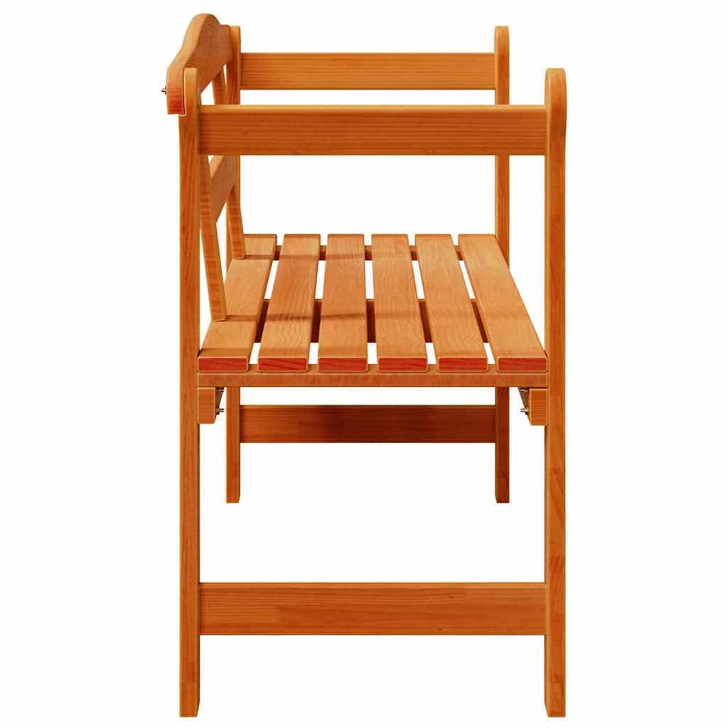 Outdoor Bench Brown 119 x 76 x 44cm Solid pine wood