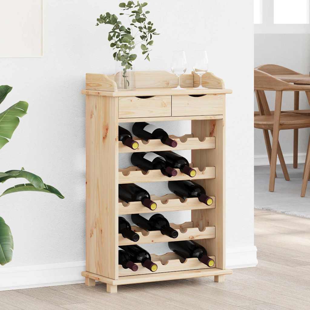 Wine Rack Brown 90 x 60 x 30 cm Solid pine wood