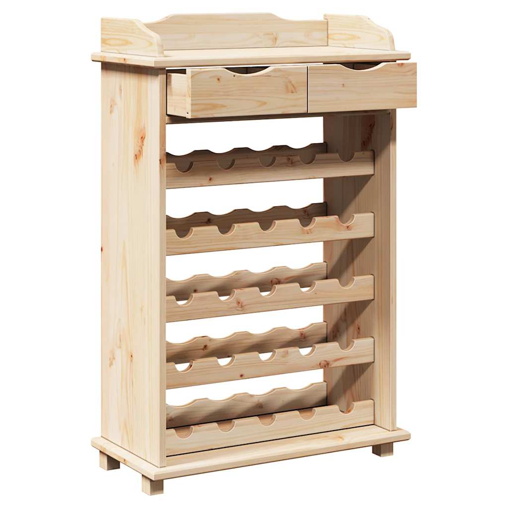 Wine Rack Brown 90 x 60 x 30 cm Solid pine wood
