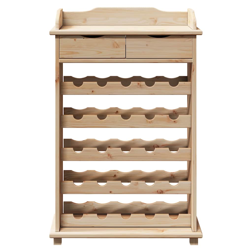 Wine Rack Brown 90 x 60 x 30 cm Solid pine wood