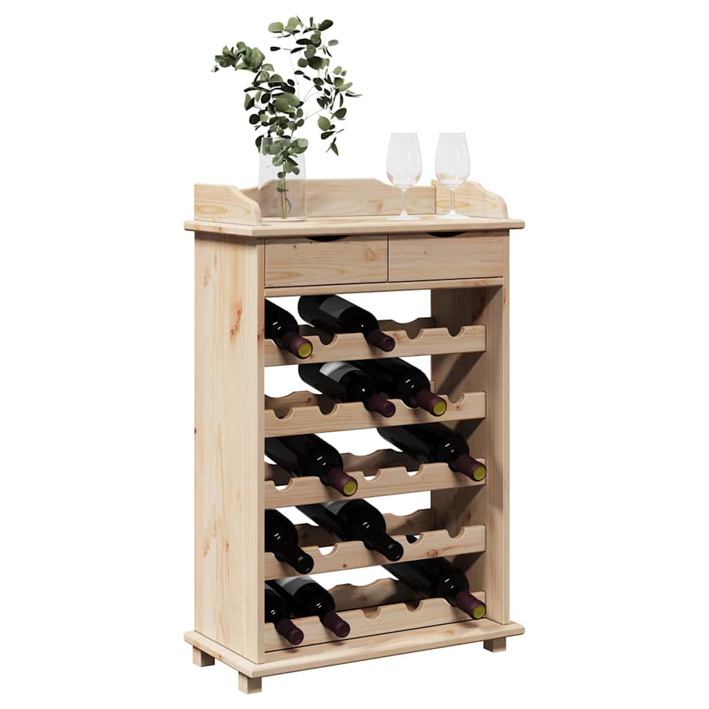 Wine Rack Brown 90 x 60 x 30 cm Solid pine wood