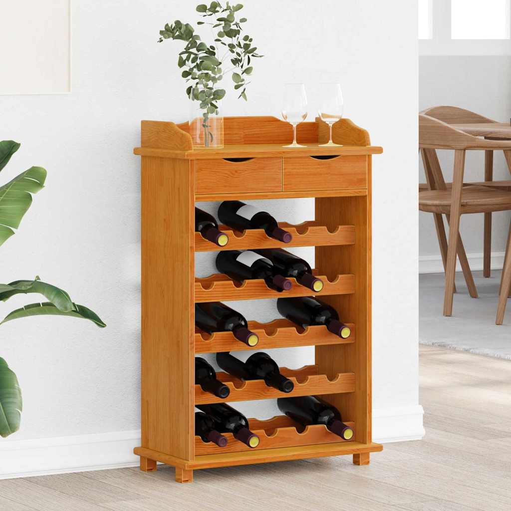 Wine Rack Brown 90 x 60 x 30 cm Solid pine wood
