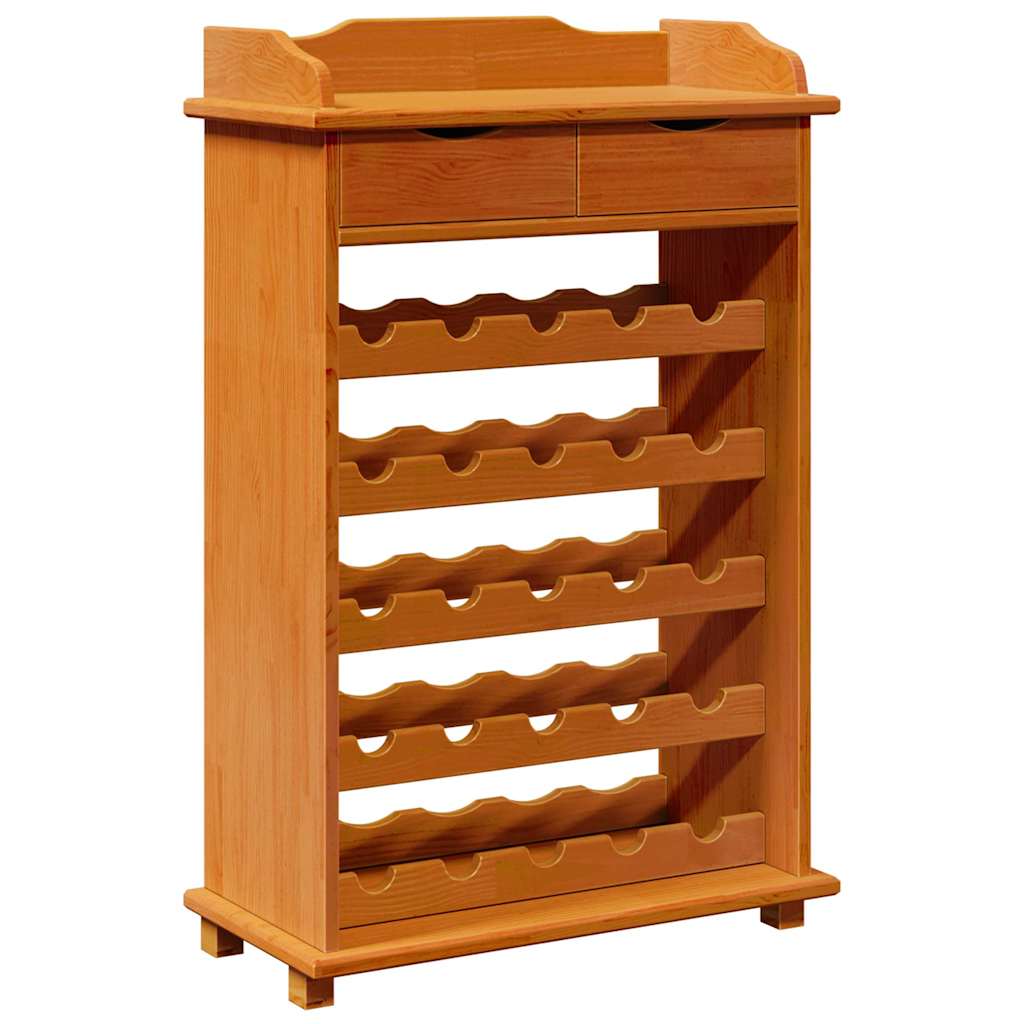 Wine Rack Brown 90 x 60 x 30 cm Solid pine wood