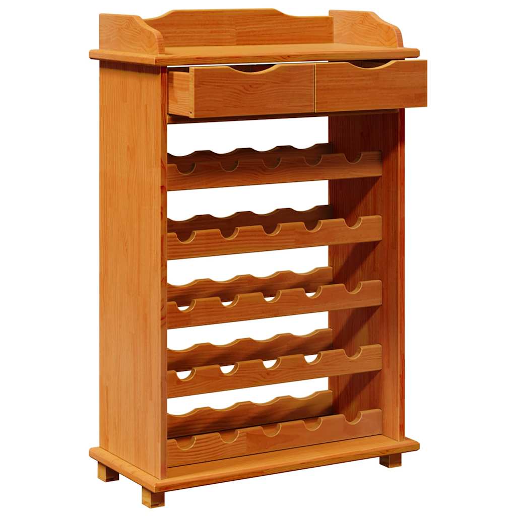 Wine Rack Brown 90 x 60 x 30 cm Solid pine wood