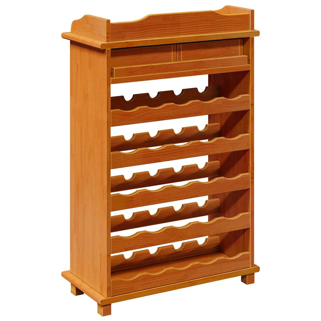 Wine Rack Brown 90 x 60 x 30 cm Solid pine wood