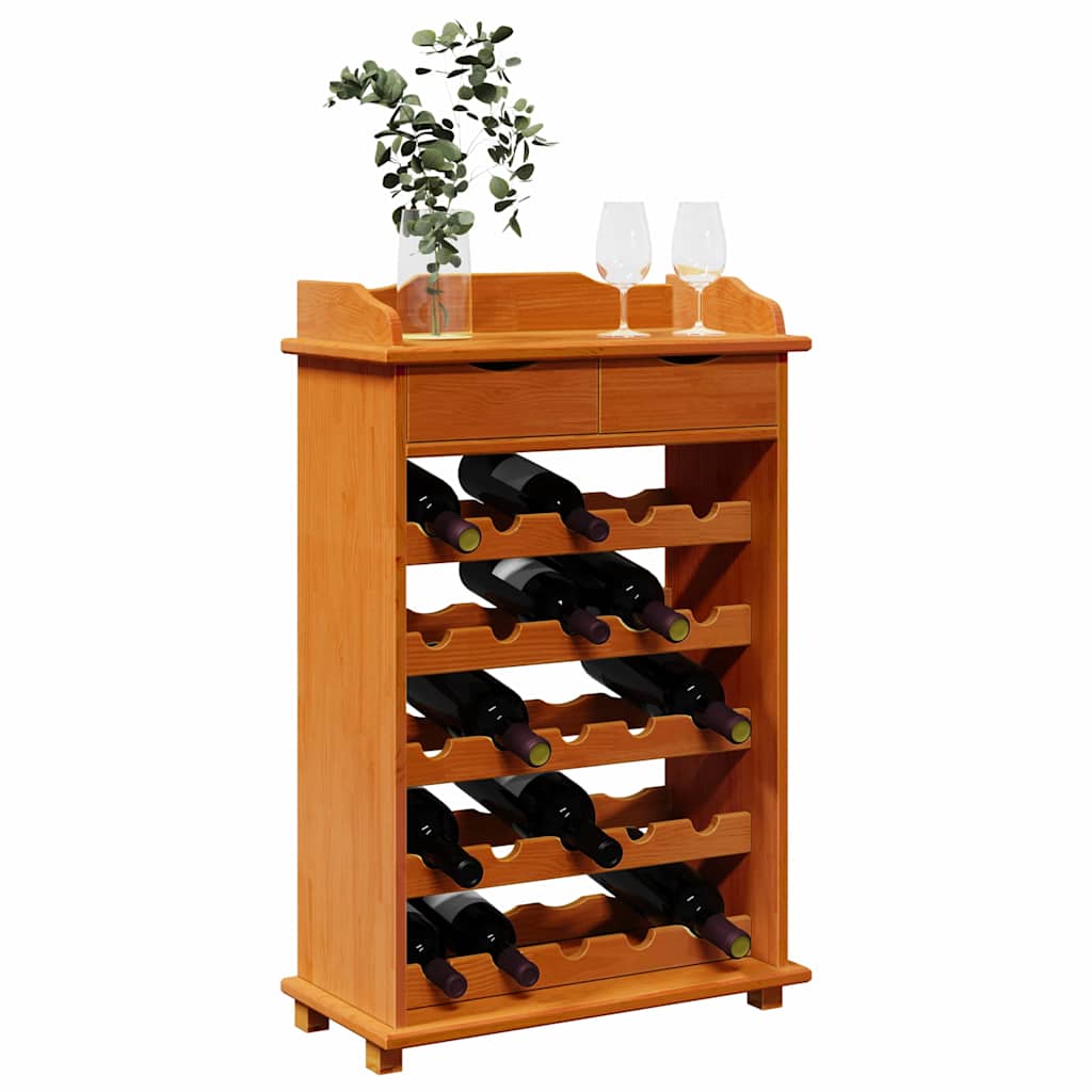 Wine Rack Brown 90 x 60 x 30 cm Solid pine wood