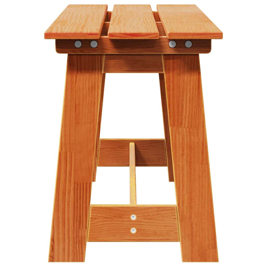 Outdoor Bench Brown 119 x 35 x 47cm Solid pine wood