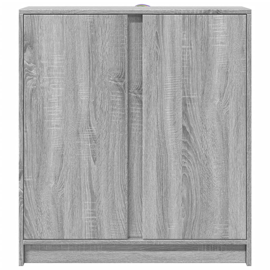 Sideboard with LED Grey Sonoma 77x34x85 cm Engineered Wood