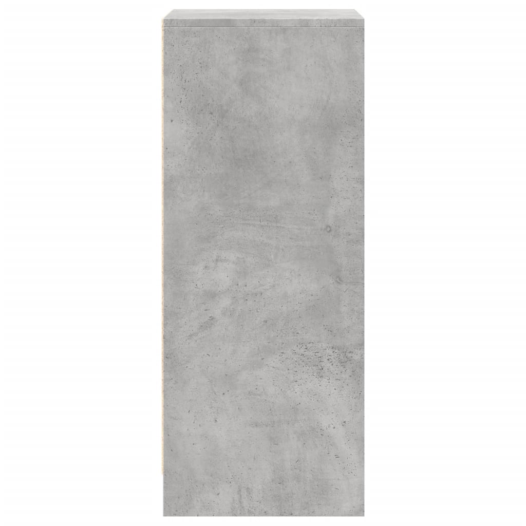 Sideboard with LED Concrete Grey 42.5x34x85 cm Engineered Wood