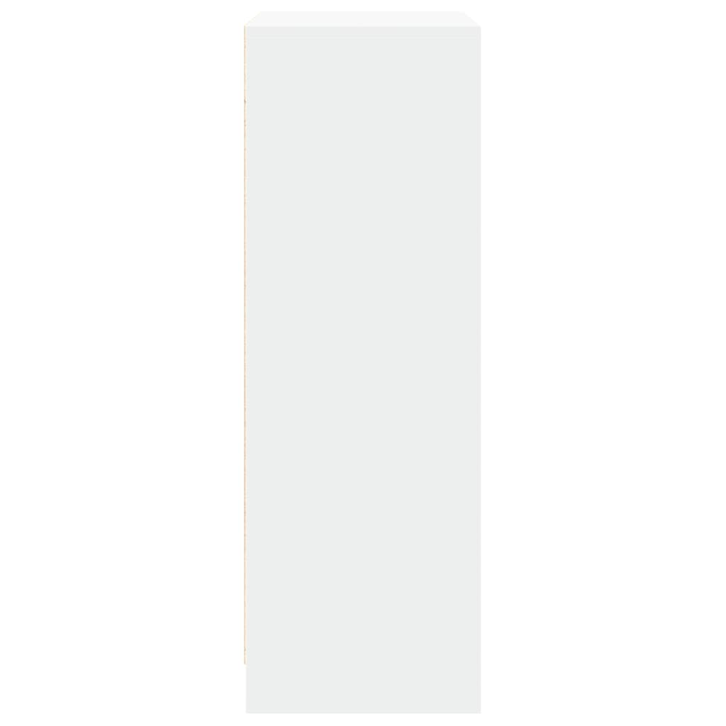 Sideboard with LED White 77x34x100 cm Engineered Wood