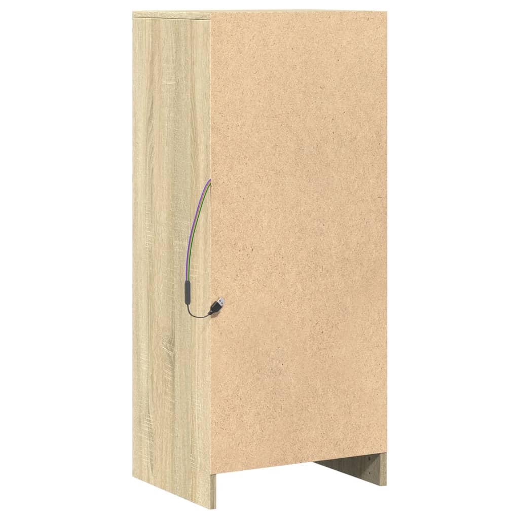 Sideboard with LED Sonoma Oak 42.5x34x100 cm Engineered Wood