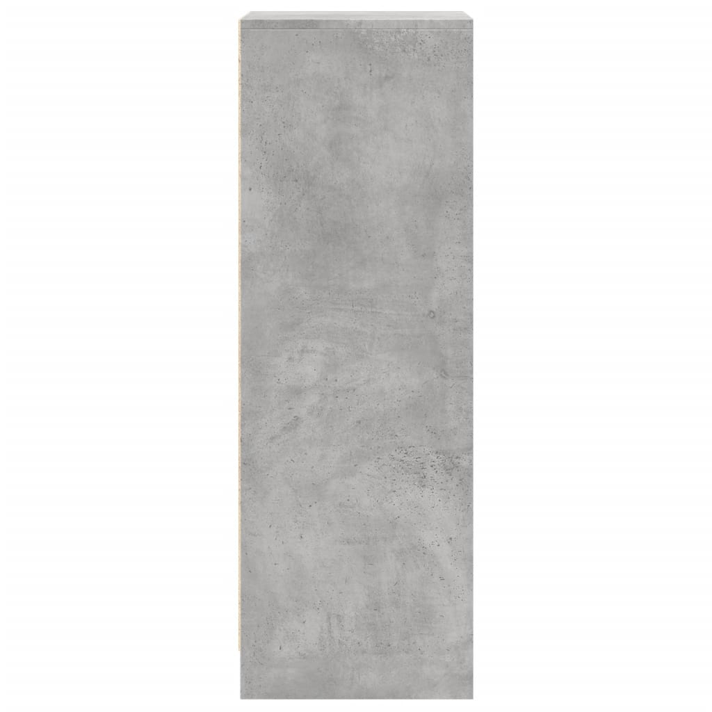 Sideboard with LED Concrete Grey 42.5x34x100 cm Engineered Wood