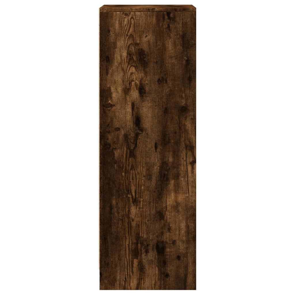 Sideboard with LED Smoked Oak 42.5x34x100 cm Engineered Wood