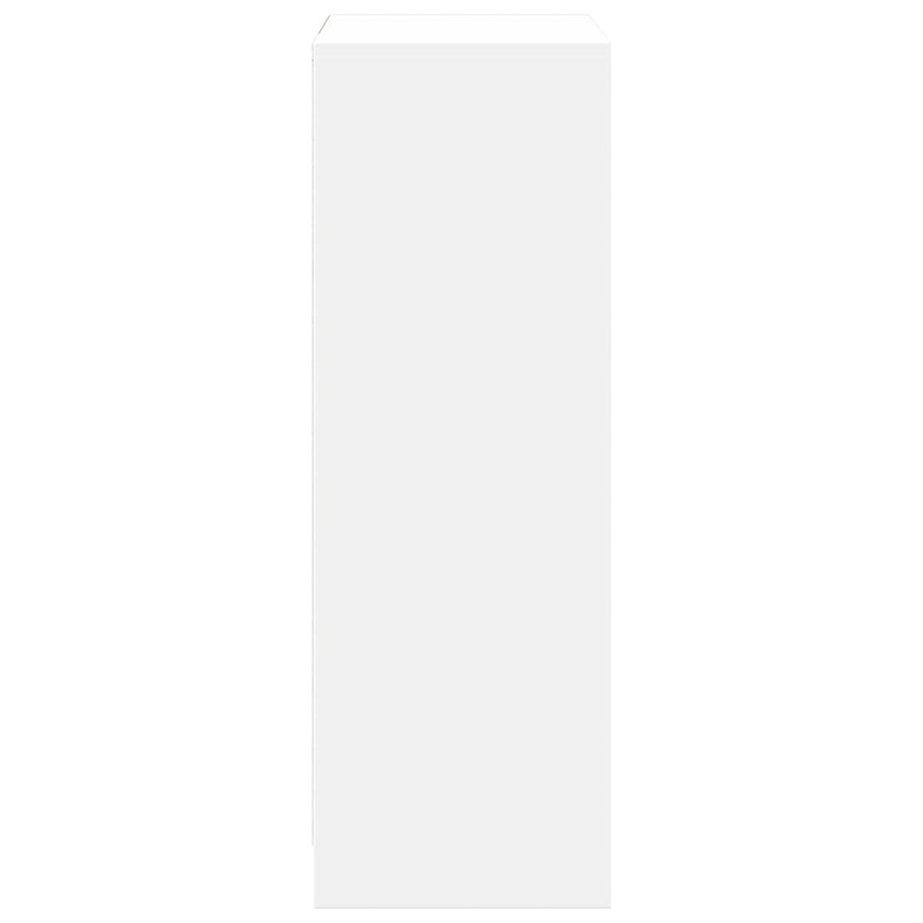 Sideboard with LED White 72x34x100 cm Engineered Wood