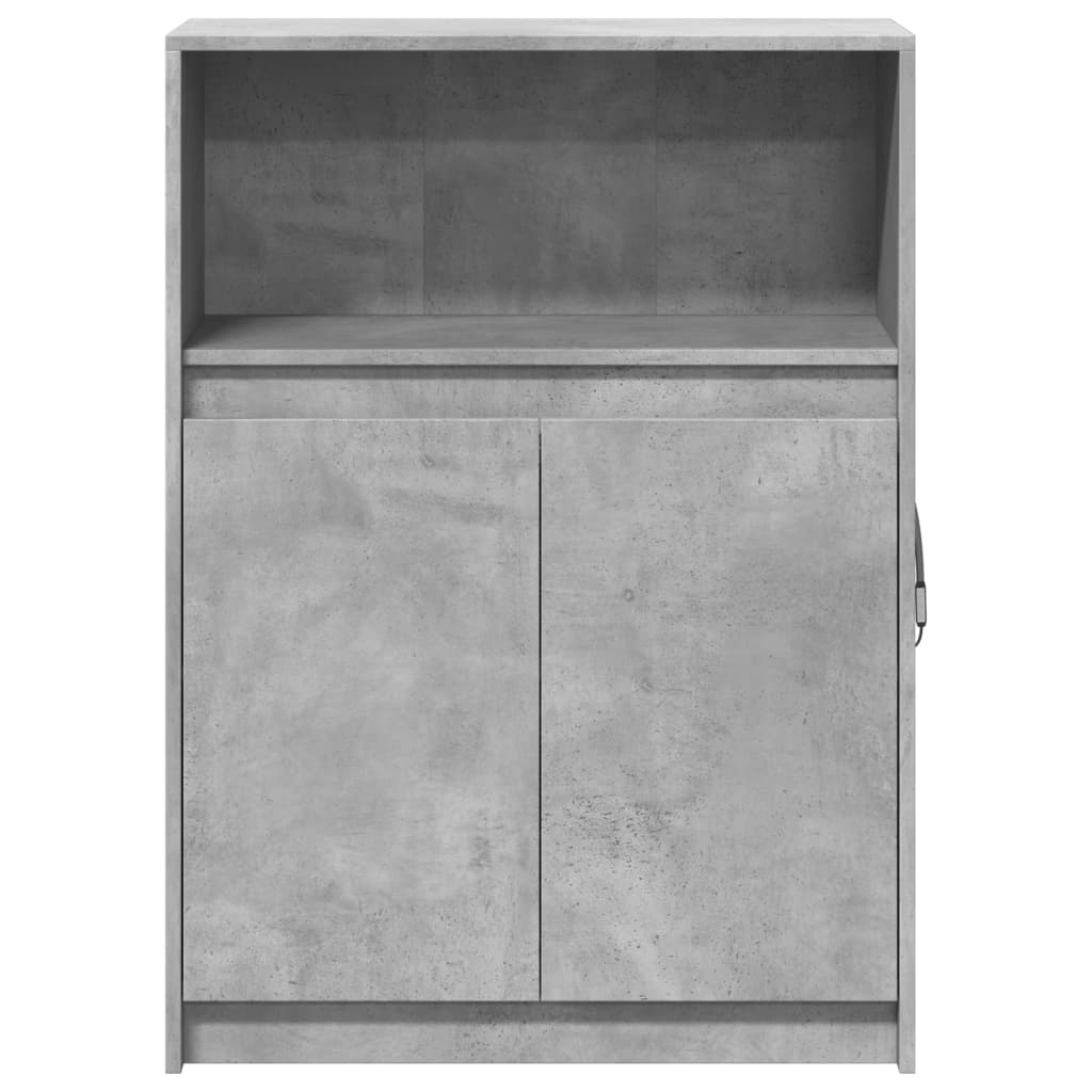Sideboard with LED Concrete Grey 72x34x100 cm Engineered Wood