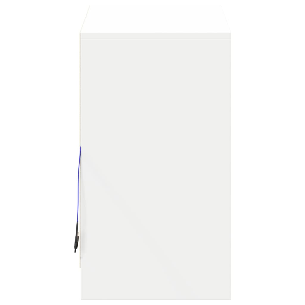 Sideboard with LED White 72x34x61 cm Engineered Wood